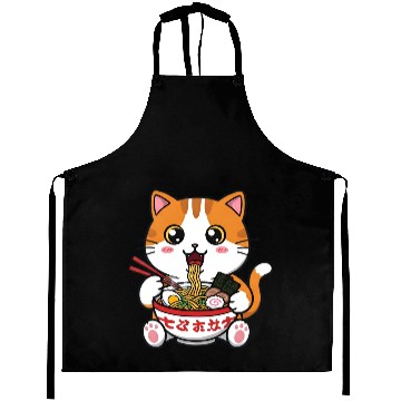 Discover Kawaii Ramen Cat Aprons
