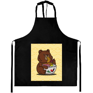 Discover Cute Bear Ramen - Kawaii Cartoon Brown Bear Aprons