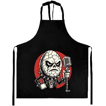 Discover Angry Punk rock music Egg with Mic Aprons