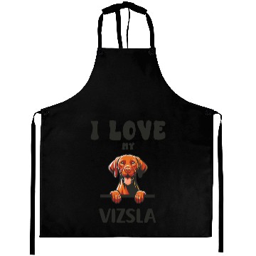 Discover I Love My Vizsla Aprons