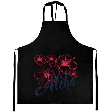 Discover Aloha Red Hibiscus Flower Aprons