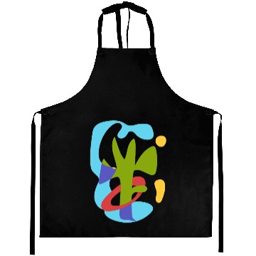 Discover summer tropical wave - vintage abstract bauhaus Aprons
