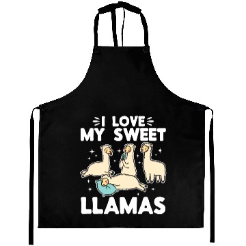 Discover Llama Lover - I love my sweet Llamas Aprons