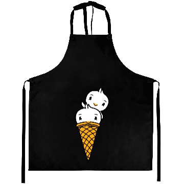Discover Two Birds Ice Cream Waffle Scoops Greeting Waving Aprons