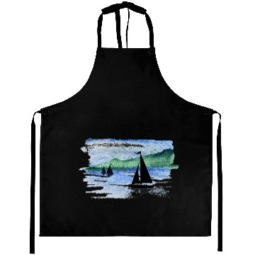 Discover Watercolor Boats Aprons