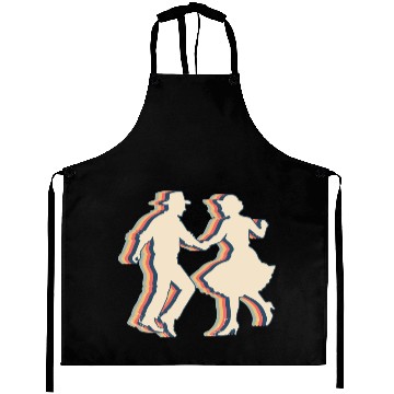 Discover Square Dance Dancing Retro Line Art Aprons