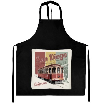 Discover San Diego Gift for Beach and Surf Lovers Aprons