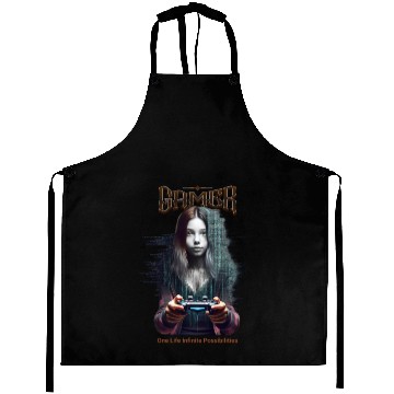 Discover Gamer One life infinite possibilities Aprons