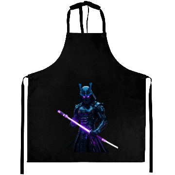 Discover Cyberpunk City Samurai new style Aprons