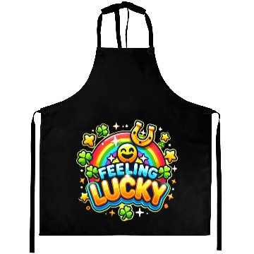 Discover Feeling Lucky - Vibrant Celebration Design Aprons