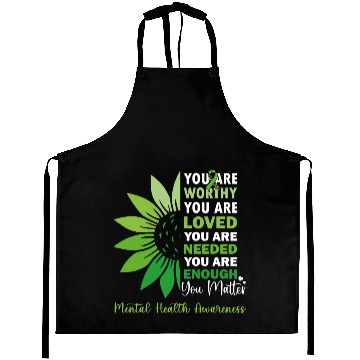 Discover SunFlower Support Warrior Mental Health Awareness Aprons