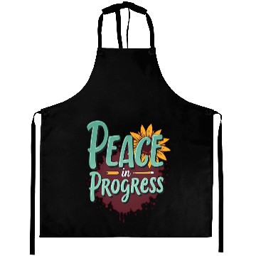 Discover Inspirational Sunflower and Peace Message Aprons