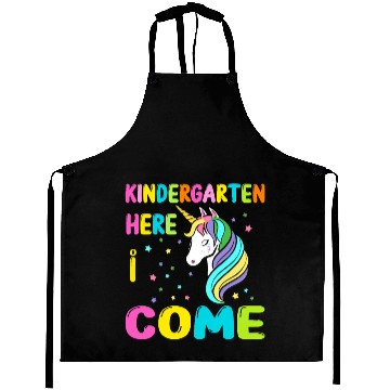 Discover Kindergarten Here I come Back to School Unicorn Aprons