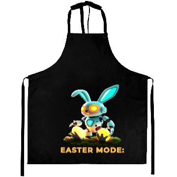 Discover Easter Mode Activated - Robot Bunny Aprons