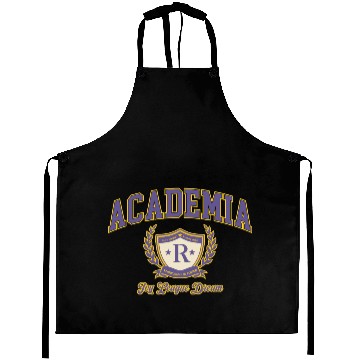 Discover Academia Aesthetic College Logo - Vintage Universi Aprons