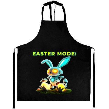 Discover Easter Mode Cybernetic Bunny with Glowing Eggs Aprons