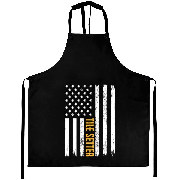 Discover Tile Setter American Flag Patriotic Work Aprons