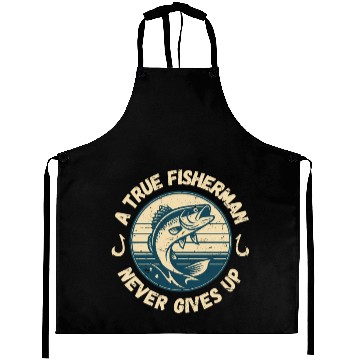 Discover True Fisherman: Never Give Up Aprons
