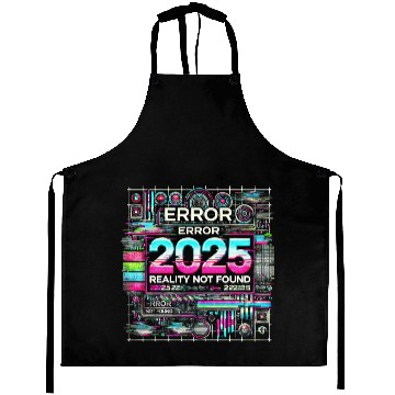 Discover Futuristic Glitch Aesthetic Cyberpunk Design Aprons
