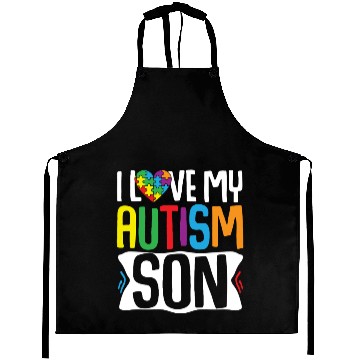 Discover Autism Awareness Gift Parents Son Aprons