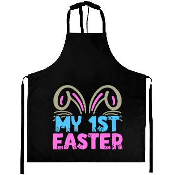 Discover My First Easter Cute Bunny Ears Design Aprons