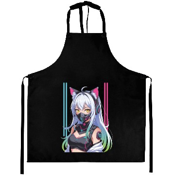 Discover Futuristic Cyberpunk Girl Aprons