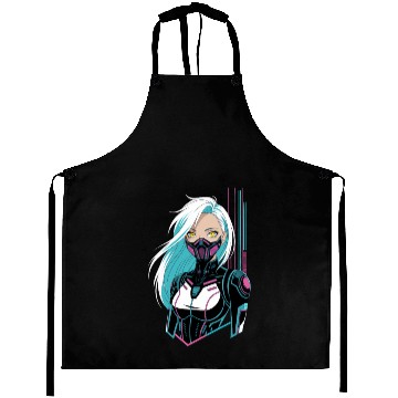 Discover Cyberpunk Girl Aprons