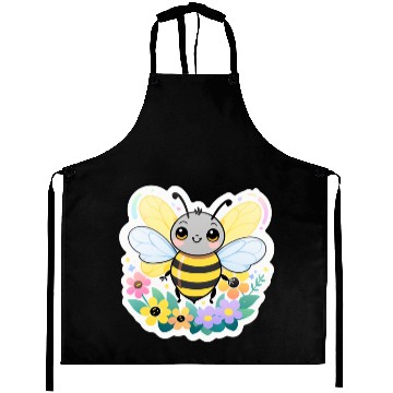 Discover A bee chubby cartoon Aprons