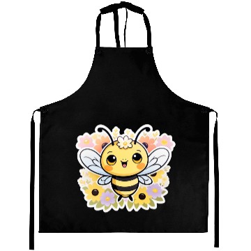 Discover A bee chubby cartoon Aprons
