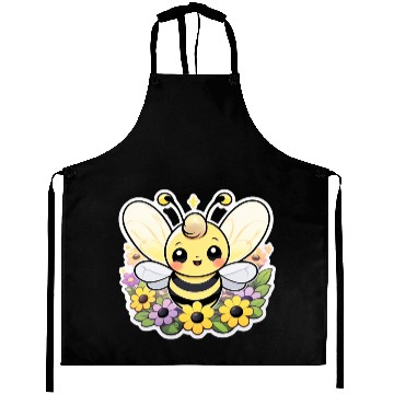 Discover A bee chubby cartoon Aprons