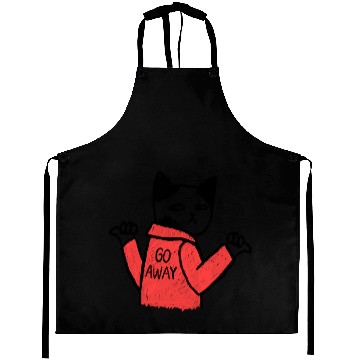 Discover Go Away Funny Cat Aprons