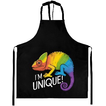 Discover Rainbow Chameleon - "I'm Unique!" Colorful Animal Aprons