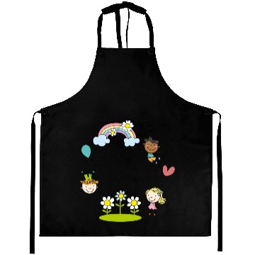 Discover Children of the Earth with Rainbow Flowers Balloon Aprons