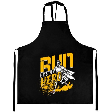 Discover Marathon Marathoner Running Run Like A Hero Aprons