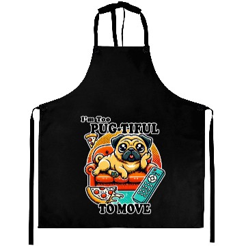 Discover Pug Relaxing Couch Design Aprons