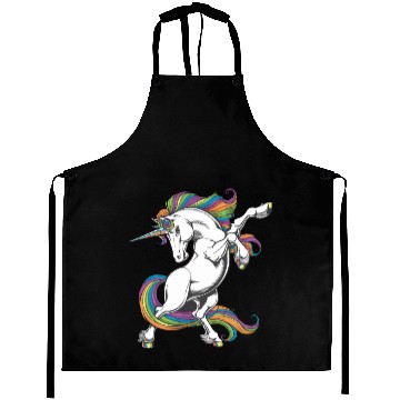 Discover Majestic Rainbow Unicorn Prancing with Vibrant Aprons