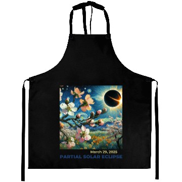 Discover March 29, 2025 Partial Solar Eclipse Blossoms Aprons