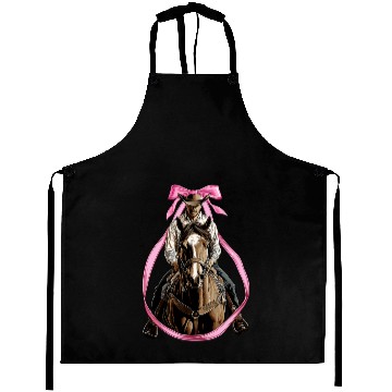 Discover Coquette Bow Rodeo Barrel Racer Barrel Racing Mom Aprons