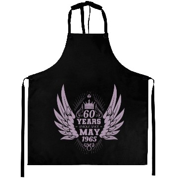 Discover 60th birthday angel wings unique since May 1965 Aprons