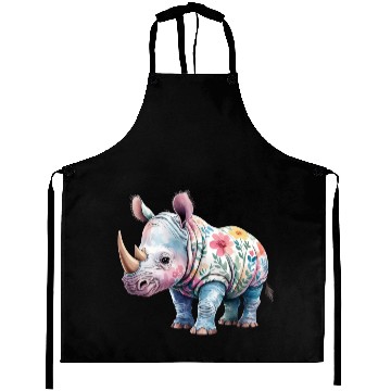 Discover Floral Fantasy Rhino Aprons