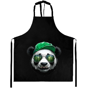 Discover Panda Wearing A Baseball Cap Aprons