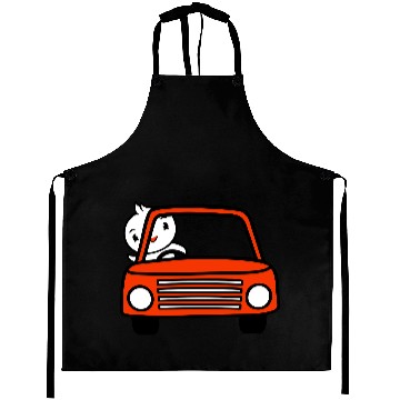 Discover Duck Car Driver Fast Vehicle Greeting Waving Cute Aprons