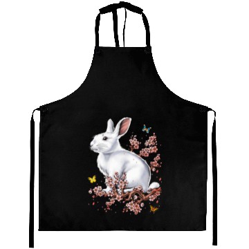 Discover Rabbit Cherry Blossom FULL Aprons