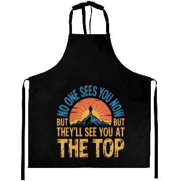Discover Mountain Climber Inspirational Quote Aprons