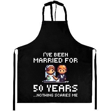 Discover Couples Married 50 Years - Funny 50th Wedding Anni Aprons