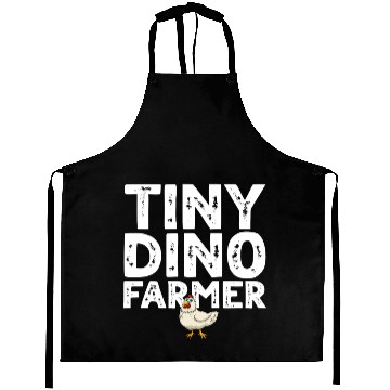 Discover Tiny dino farmer - Dinosaur Funny Dino Farmer Aprons