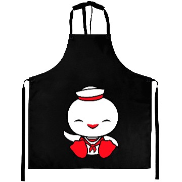 Discover Duck sailor sailor hat waving happily fisherman Aprons