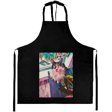 Discover Tropical Funky Cat Aprons