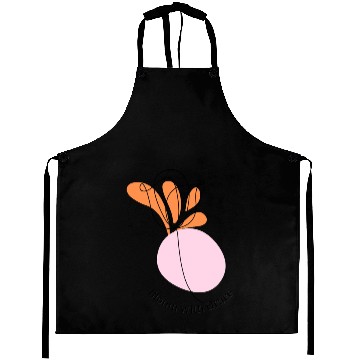 Discover bloom with grace minimalist flower design Aprons