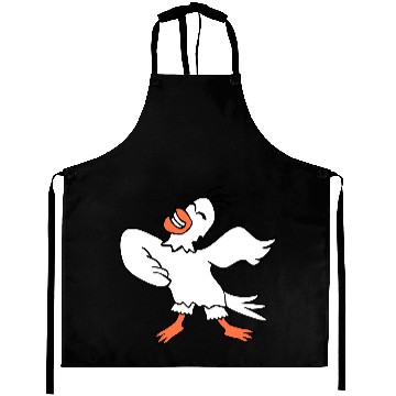 Discover Seagull bird dances happily celebrates cheerful Aprons